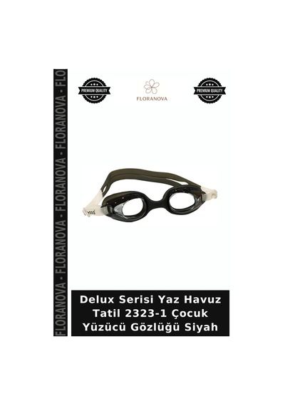 Delux Serisi Yaz Havuz Tatil 2323-1 Çocuk Yüzücü Gözlüğü Siyah
