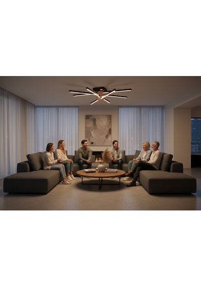 Nova 8 Gold Led Tavan Avize Kumandalı Dim Edilebilir Aşağı Işık Diğer