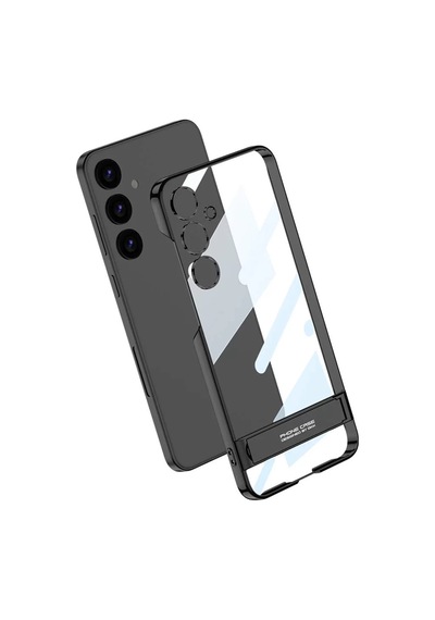 Galaxy Uyumlu S24 Kılıf Zore Kamera Korumalı Şeffaf Dikey Standlı Ays Kapak 1