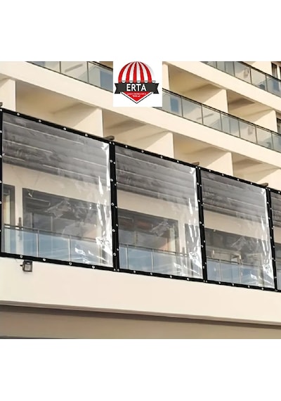 2,90 Metre X 2 Metre 0.80mm Şeffaf Pvc Branda 1. Kalite Malzeme İşçilik