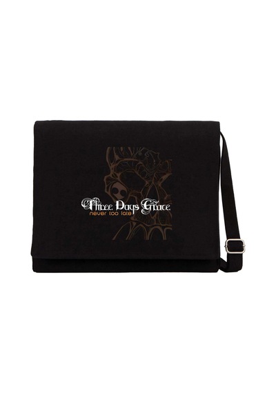 Three Days Grace Never Too Late Siyah Kanvas Postacı Çantası