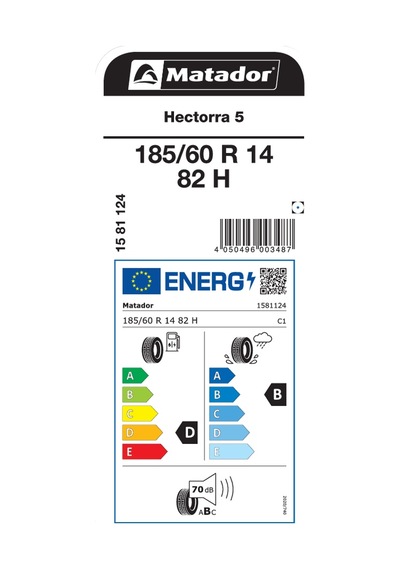 Matador 185/60R14 82H Hectorra 5 Yaz Lastiği 2025