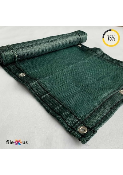 %75'Lik Örgü Tel-Tel Çit Filesi-Koyu Yeşil |Güçlendirilmiş Kenar