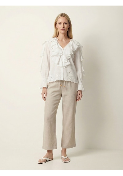 Xint Naturel %100 Keten Oversize Pantolon 201317