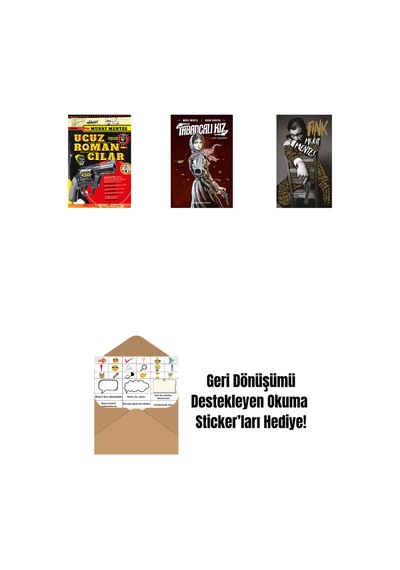 Ucuz Romancılar + Tabancalı Kız Ciltli + Fink Ciltli + Okuma Sticker'ları