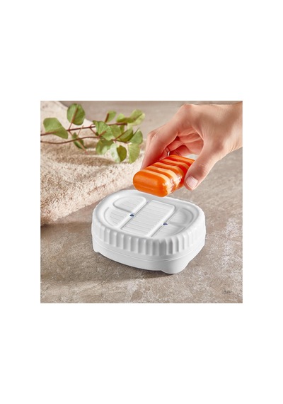Buççin Online Mağaza Set Üstü Sabunluk Plastik Beyaz Çok Renkli