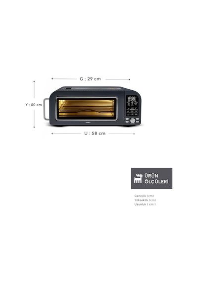 Karaca Multicrust Artisan Retro Pizza Makinesi & Airfryer