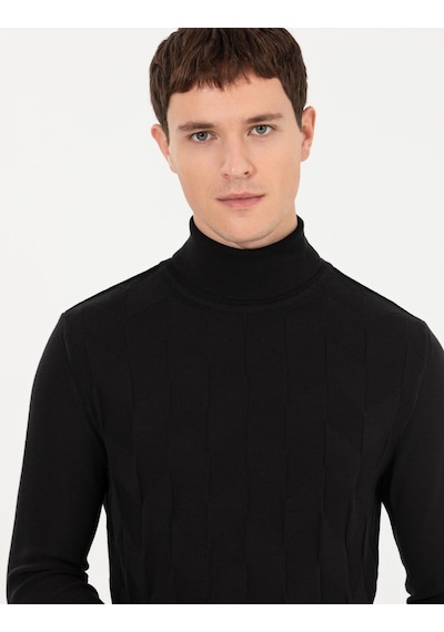 Pierre Cardin Erkek Siyah Triko Kazak 50259851-vr046 Siyah