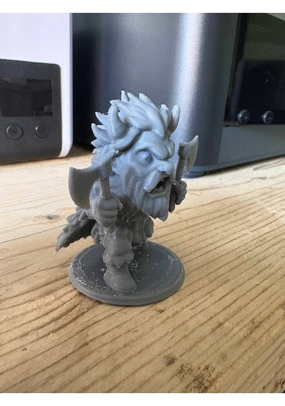 Viking Berserker Savaşçı Heykeli - Dekoratif Mini Figür Biblo - Masaüstü Aksesuarı