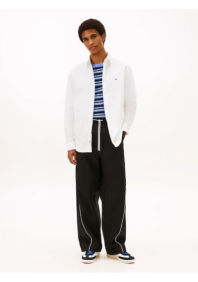 Tommy Hilfiger Tjm Reg Oxford Shırt Ext Erkek Beyaz Uk Gömlek - Dm0dm22836