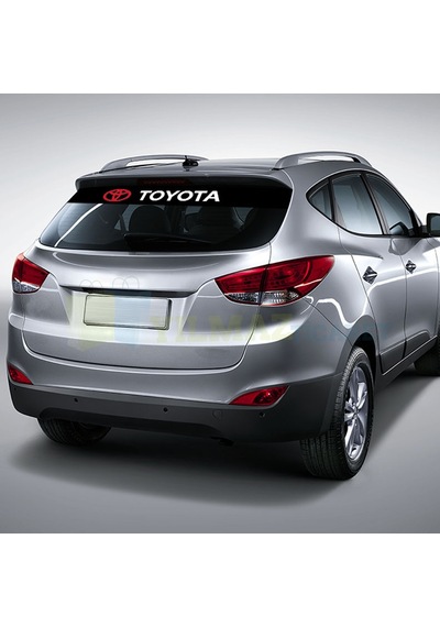 Toyota Ön Arka Cam Güneşlik Oto Sticker Yapıştırma Etiket 1 Adet