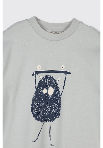 Panço Erkek Çocuk Baskılı Yeşil Pijama Takımı