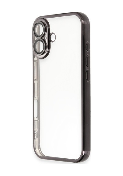 Apple iPhone Uyumlu  16 Uyumlu Kılıf Lensli Silikon - Siyah