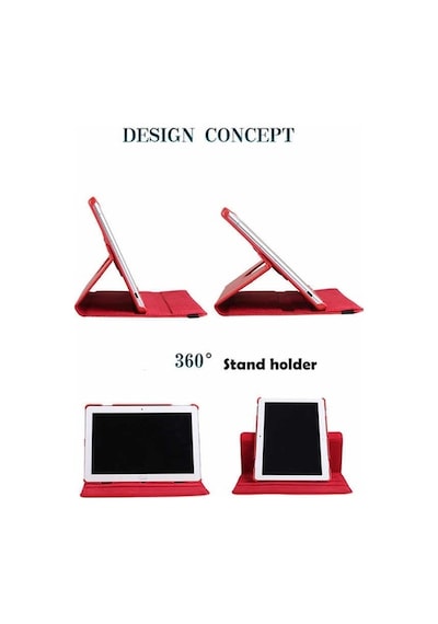 Huawei Uyumlu T5 10 360 Derece Dönerli Standlı Tablet Kılıfı 3Lü Set