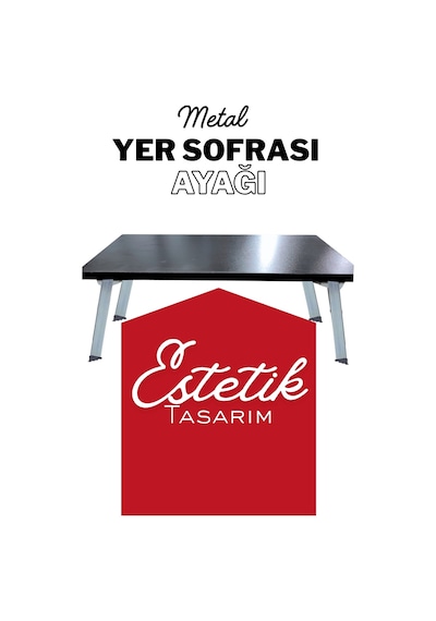 4 Adet 25 Cm Metal Yer Sofrası Ayağı - Katlanır Çinko Sini Altı Takımı 4 Adet Metal Katlanır Sehpa Ayağı Katlanır Ayak Parmak İzi Bırakmaz Inox Parmak İzi Bırakmaz Inox