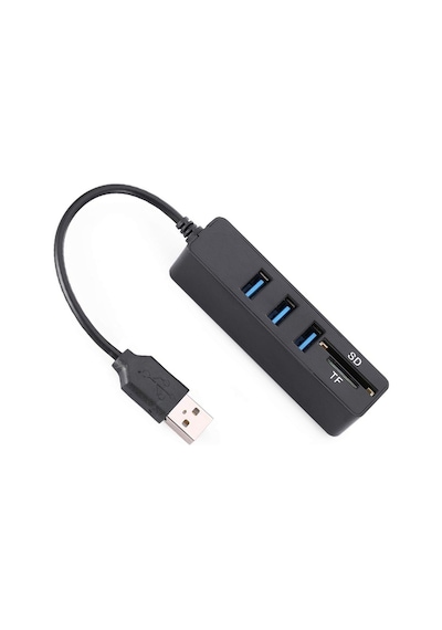 3 Port Usb 3.0 Çoklayıcı 2 İn 1 Hub Sd Tf Kart Okuyuculu 480 Mbps