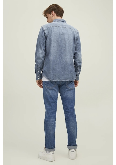 Jack & Jones Jjesheridan Shirt L/s Erkek Gömlek Lacıvert