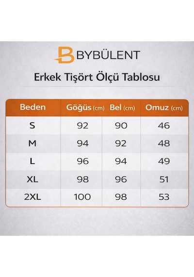 Bybülent Erkek Oval Yaka Açık Ayaka Nar Çiçeği Tişört T-shirt