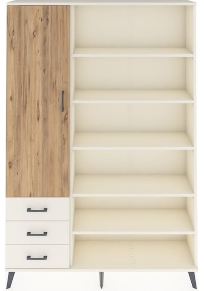 Arges Dolap 9 Raflı 3 Çekmeceli 3 Kapaklı 132x30x195 Aytaşı-ç... Aytaşı
