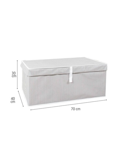 Çok Amaçlı Kapaklı Kutu Gri 70x40x30 70 X 40 Kumaş Gri Tr Diğer