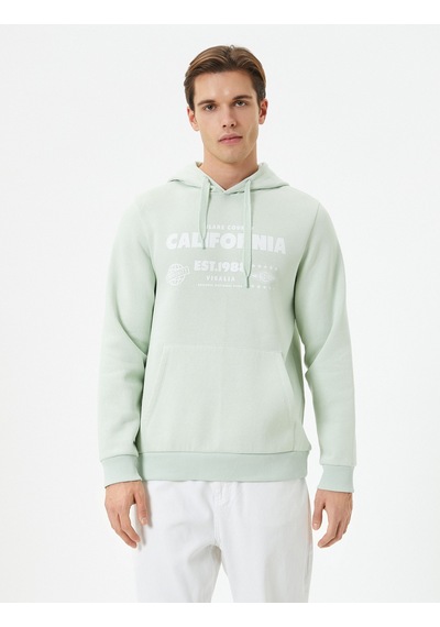 Koton Kapşonlu Sweatshirt Kolej Baskılı Kanguru Cep Detaylı Yeşil 4wam70218mk Yeşil Koton Kapşonlu Sweatshirt Kolej Baskılı Kanguru Cep Detaylı Yeşil 4wam70218mk Yeşil