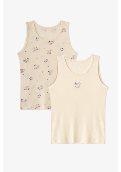 Penti Erkek Çocuk Ekru Cute Animals Unicorn Desenli 2li Atlet