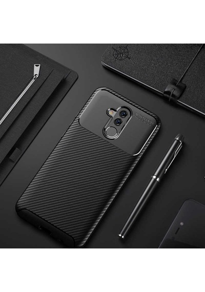 Huawei Mate 20 Lite Kilif Karbon Silikon Case 389460319