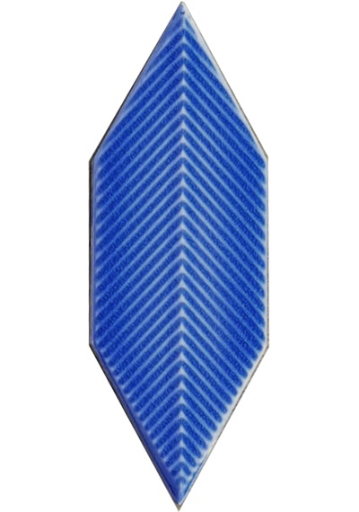 Armada Çini 05x15 Cm Çizgili Yaprak Desen Kobalt Çini Seramik