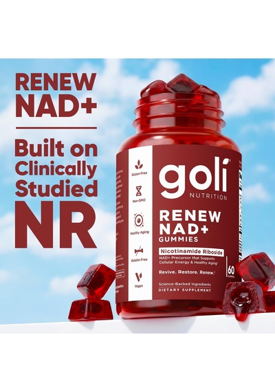 Renew Nad+ Gummies Nr + C + B3 & Sodium 60 Gummies