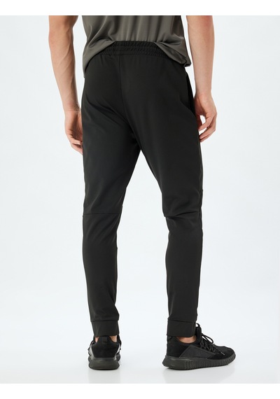 Koton Spor Eşofman Altı Jogger Beli Bağcıklı Cep Detaylı Siyah 5wam40079nk Siyah