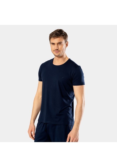 Cacharel Erkek Bisiklet Yaka T-shirt 2169/lacivert