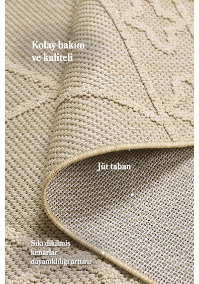 Modern İskandinav Halı Kolay Temizlenebilir Bej Halı Salon Halısı Dış Mekan Halısı Mutfak Halısı
