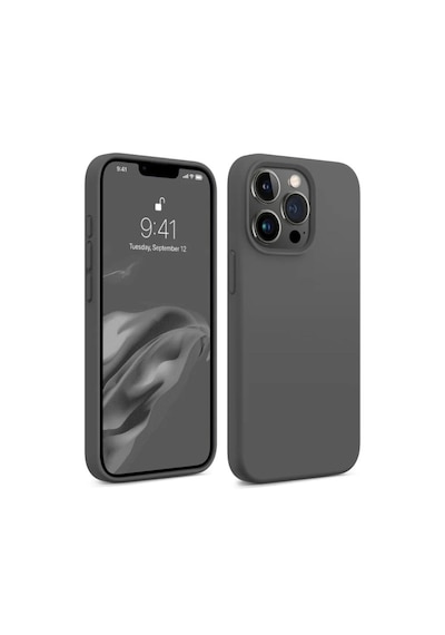 Bix İphone 14 Pro Max Silikon Kılıf Magsafe Uyumlu Güçlü Koruma Darbe Emici Seramik Gri