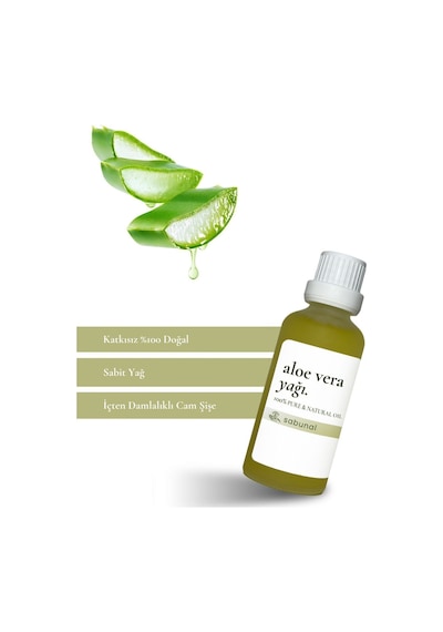 Sabunal Aloe Vera Yağı 50 ML - Doğal Soğuk Sıkım Cilt Bakım Yağı