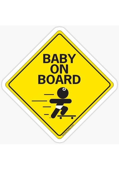 Arabada bebek var Baby On Board Sticker Yapıştırma 19CM md18