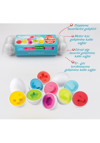 Circle Toys 12’Li Geometrik Yumurta  CIRCLE 105