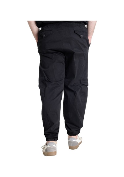 Mode Xl Büyük Beden Erkek Keten Kargo Jogger Valencia 21911 Siyah Siyah