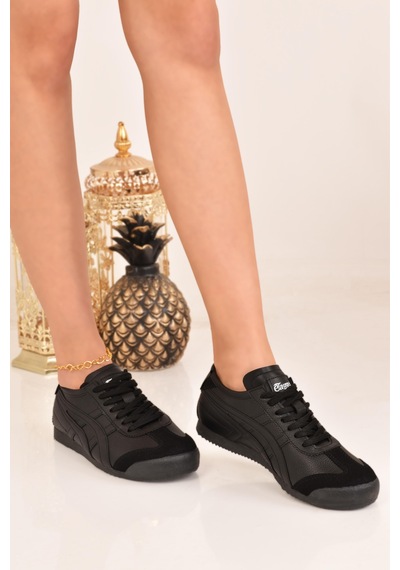 Unisex Spor Ayakkabı Kaymaz Taban Sneakers Siyah