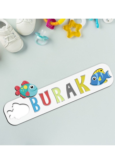 Bk Toys Çocuklara Özel Isimli Ahşap Eğitici Yapboz Puzzle-8