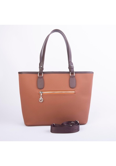 Nas Bag Kadın Omuz Çantası Spor Şık Ayarlanabilir Omuz Askılı Taba Kahve Kum Lacst 33x27x12 Cm taba Taba