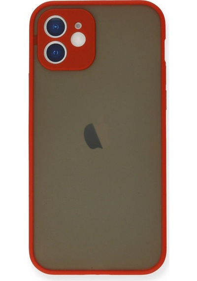 Apple, Uyumlu iPhone 12 Mini Kılıf Montreal Silikon Kapak - Kırmızı
