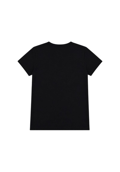 Vadon 1003 Kadın Pamuklu Slim Fit Bisiklet Yaka Yumuşak Dokulu Basic T-shirt Siyah