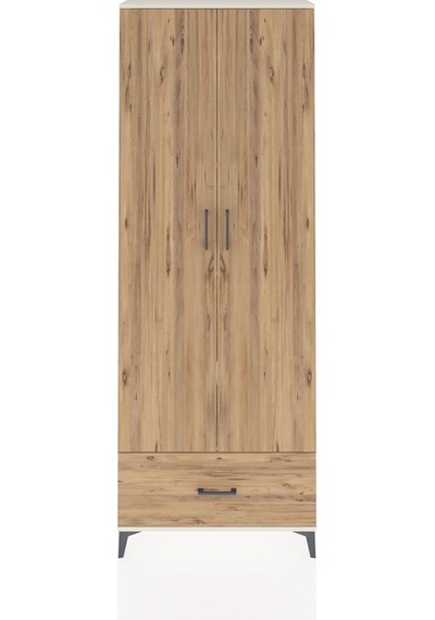 Arges Dolap 5 Raflı Tek Çekmeceli 2 Kapaklı 88x30x243 Aytaşı-çam Aytaşı