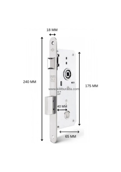 Tursan 40mm Oval Wc Kilidi
