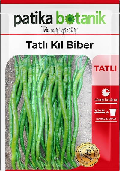 Patika Botanik  200 Adet Tatlı Kıl Biber Tohumu