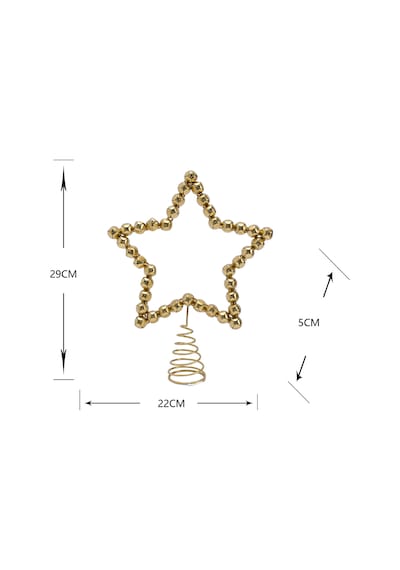 Karaca Home New Year Yılbaşı Twinkle Star Ağaç Başlığı Gold