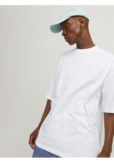 Jack & Jones Erkek Bisiklet Yaka Düz Renk Tişört - Charge WHITE