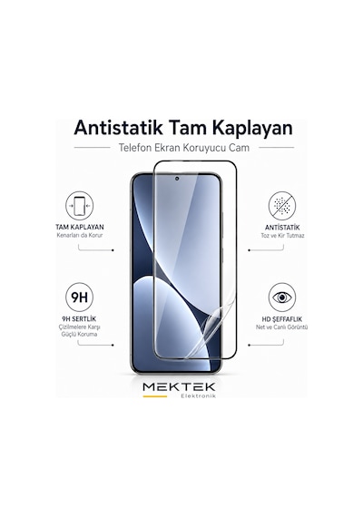 Samsung Galaxy A27 Uyumlu Ekran Koruyucu Tam Kaplayan Antistatik Temperli Cam