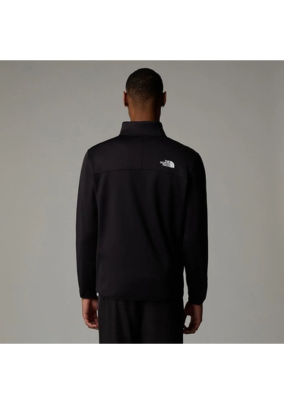 Siyah The North Face Erkek Fermuarlı Polarlı Outdoor Sweatshirt Crest Fz Nf0a897cjk31 Siyah