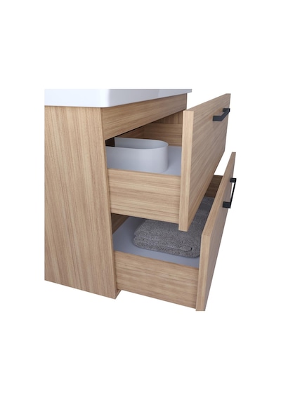Teta Home Batum 80 Cm Mdf Banyo Dolabı Seti Teak Teak